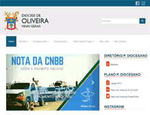 Tablet Screenshot of dioceseoliveira.org.br